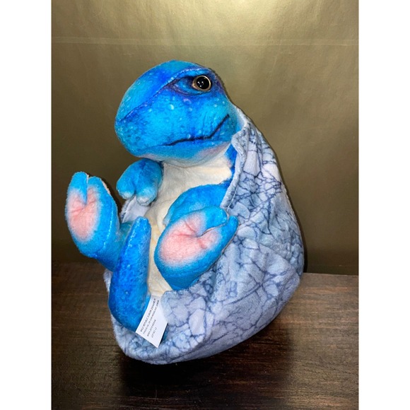 Wild Republic Blue Dinosaur Hatching Plush Stuffed Animal Toy 9" - Picture 1 of 6